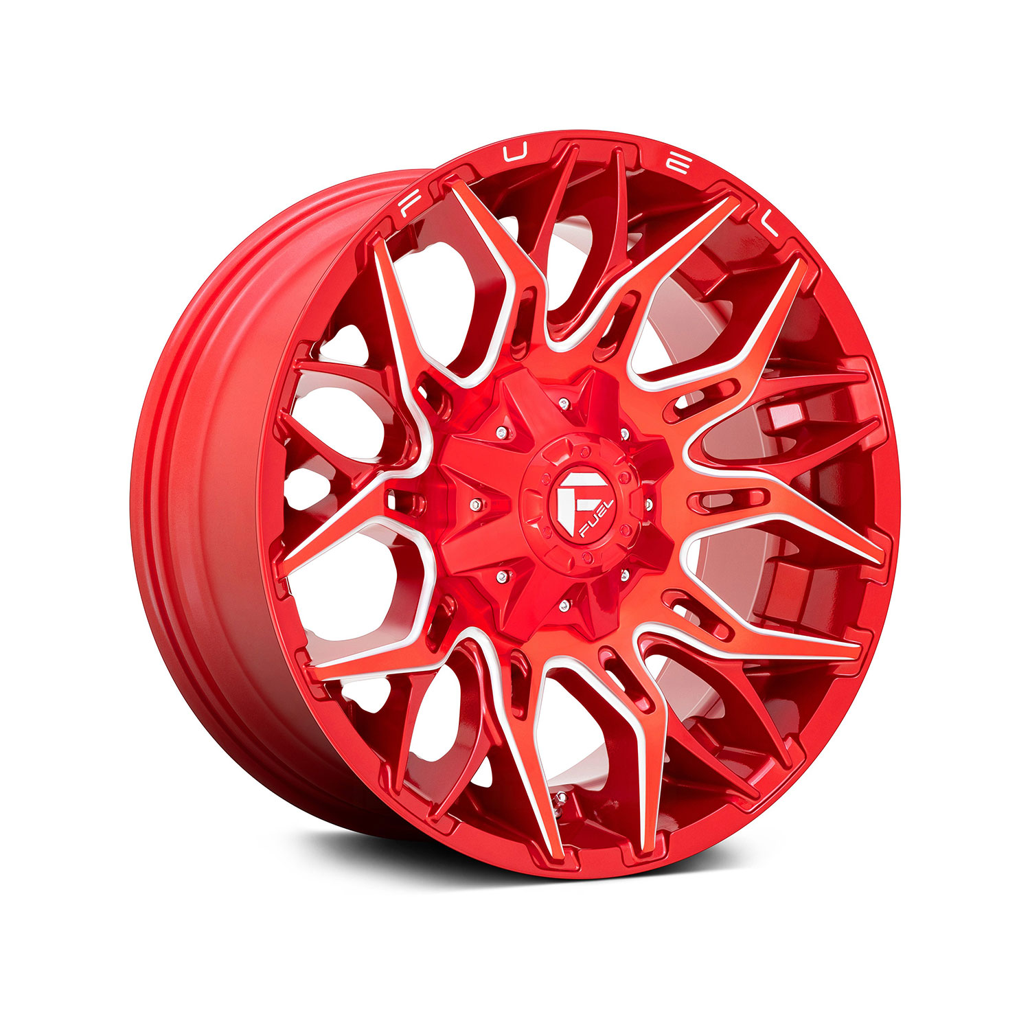 FUEL® - D771 TWITCH 1PC Candy Red with Milled Accents - Imagen 2