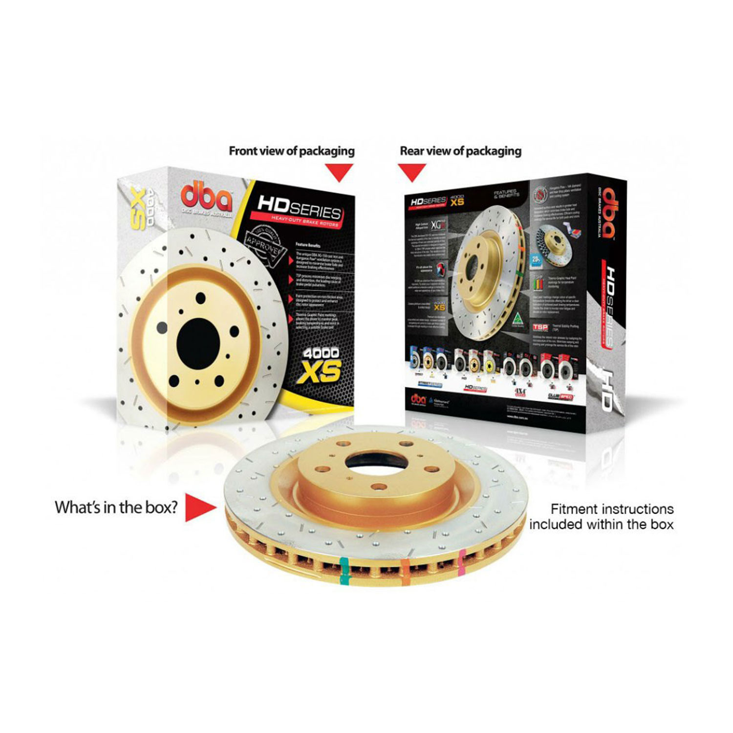 4000XS Drilled and Slotted Brake Rotor more details on - Imagen 3